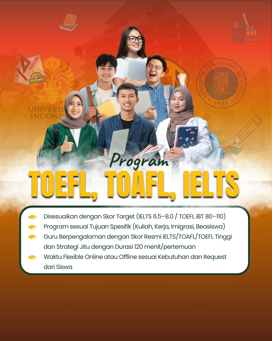 Konsultasi Toefl, Toafl, IELTS